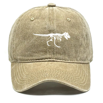 Skeleton Dinosaur Print Retro Adjustable Baseball Cap