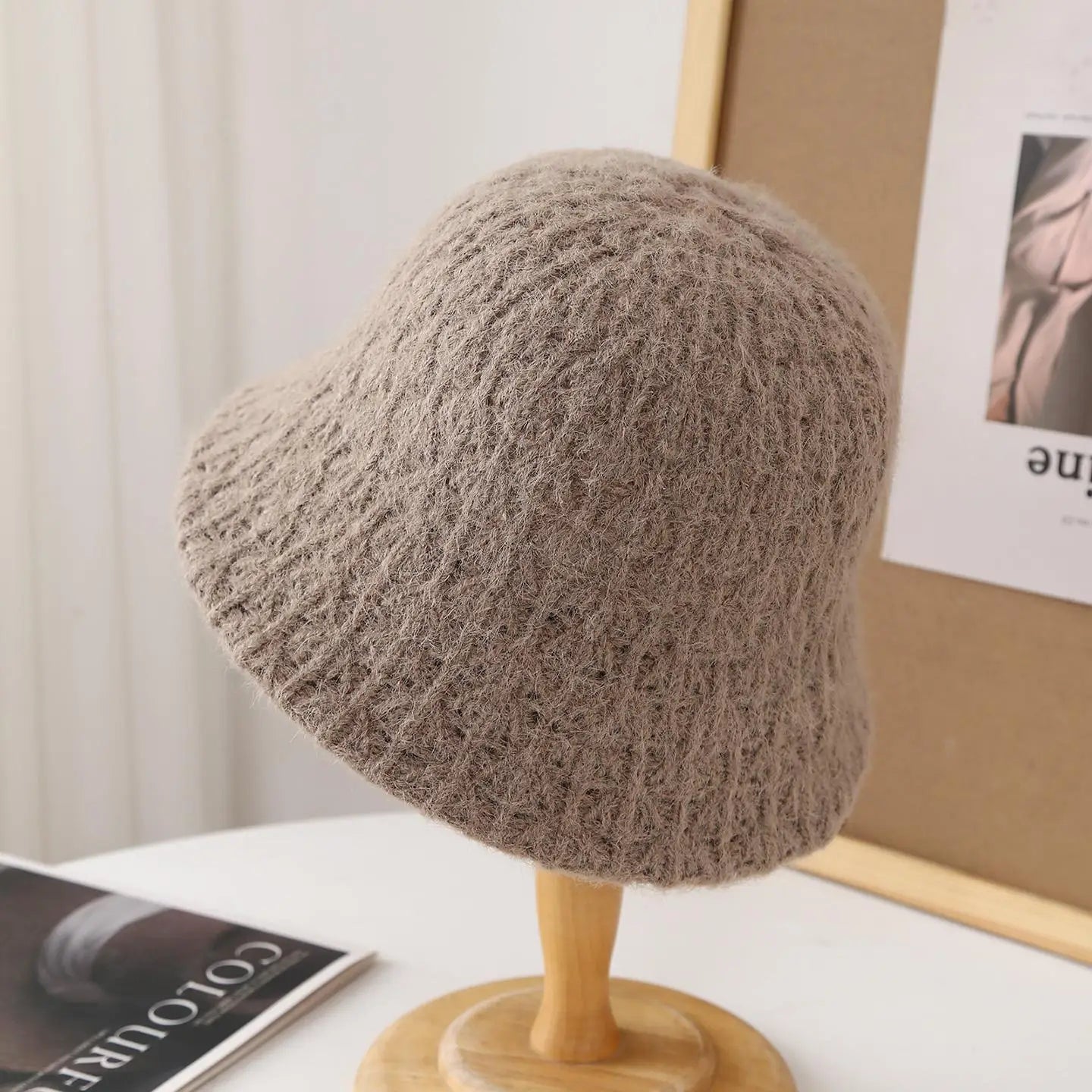 Women’s Vintage Foldable Felt Wide Brim Bucket Hat