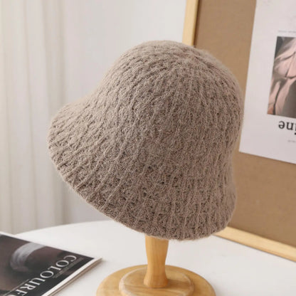 Women’s Vintage Foldable Felt Wide Brim Bucket Hat