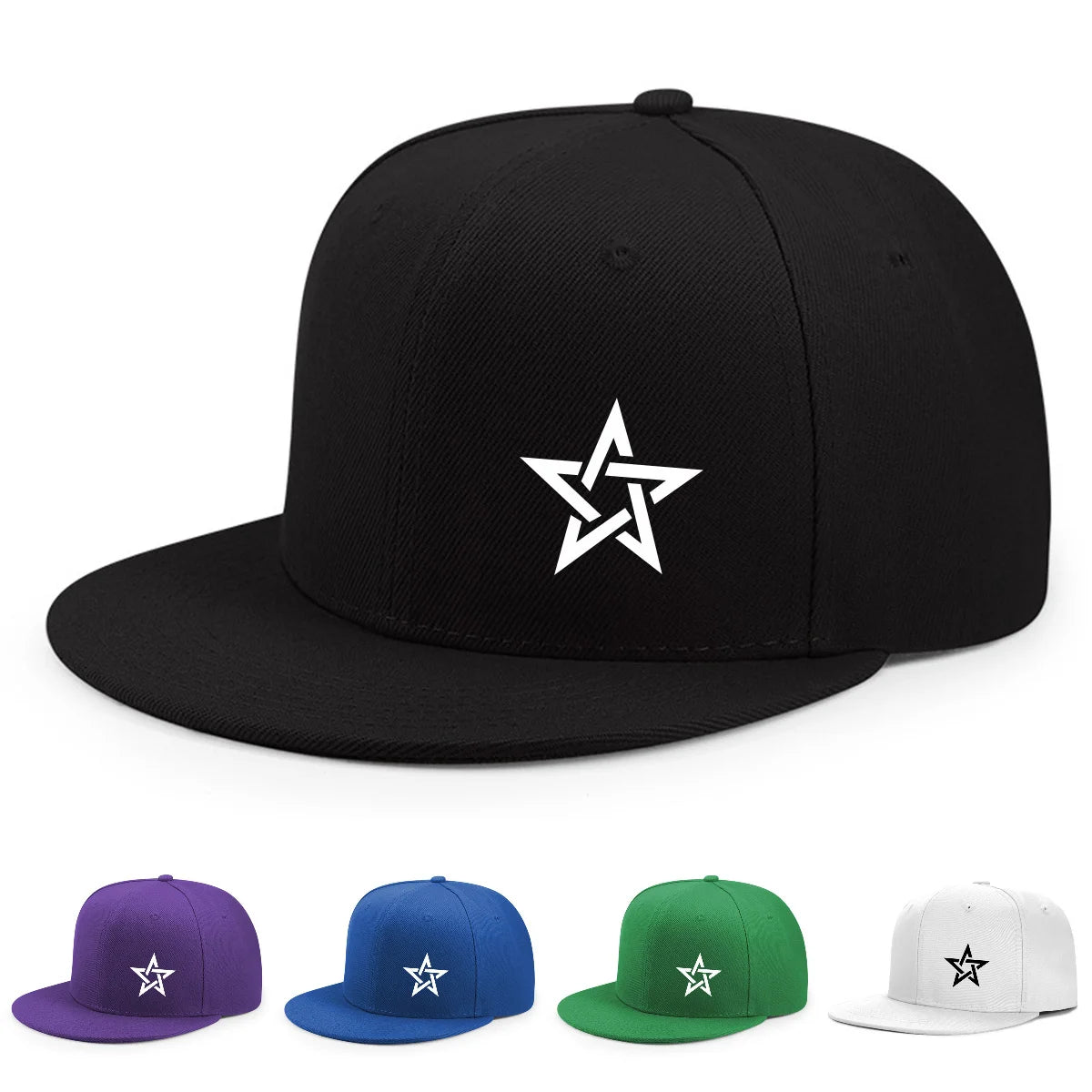 Unisex Flat Brim Fashion Baseball Cap