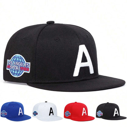 Unisex A Letter Side Earth Embroidery Hip-hop Hats