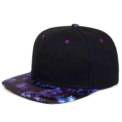 Fashion Starry Sky Hat Brim Baseball Cap Hip Hop Hat