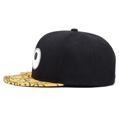 Unisex Eye Embroidery Flat Brim Hip Hop Baseball Cap