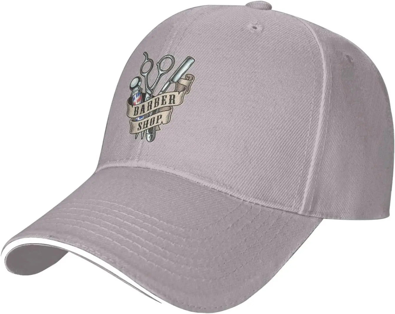 Barber Shop Scissors Razor Graphic Baseball Cap