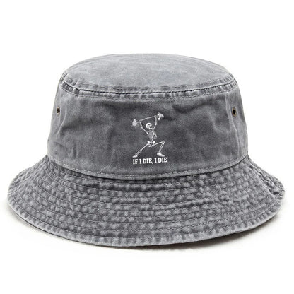 Vintage Cotton Fitness Workout Streetwear Bucket Hat