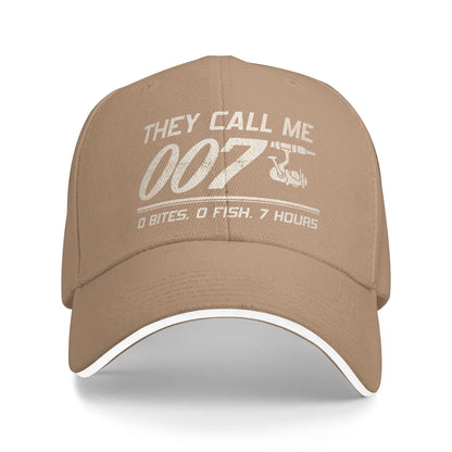 Funny Fishing 007 Angler Joke Snapback Baseball Cap