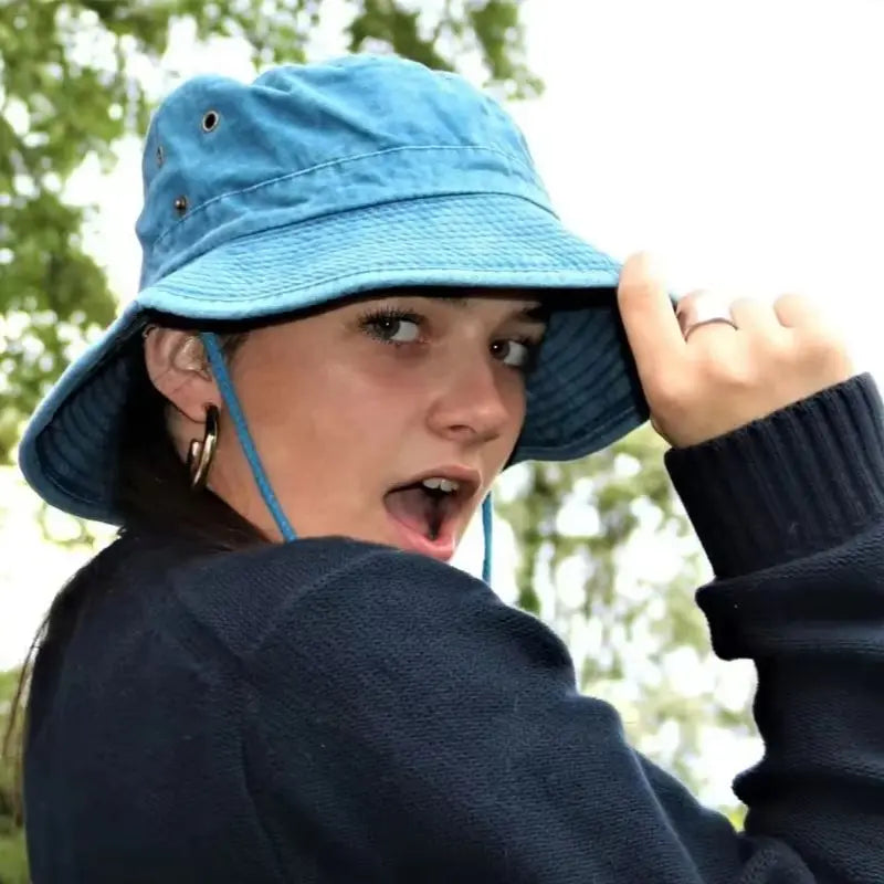 Blue Denim Cowboy Bucket Hat