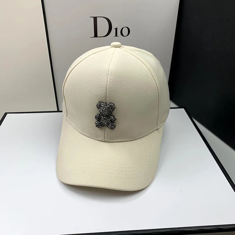Crystal Teddy Bear Baseball Cap