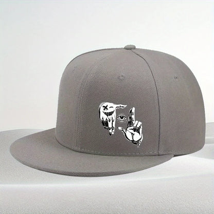 Cool Eye Frame Hands Graphic Snapback Cap
