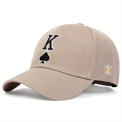 Unisex Spades K Embroidery Baseball Caps