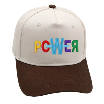 Retro Color Block Embroidered Baseball Cap