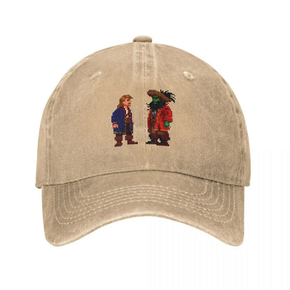 Guybrush LeChuck Monkey Island Distressed Denim Baseball Cap
