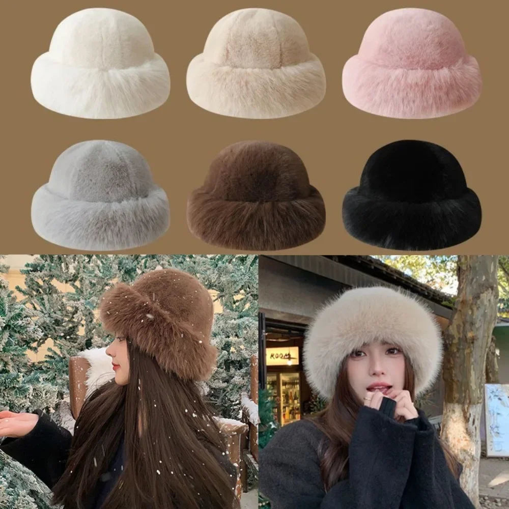 Warm Plush Winter Outdoor Bucket Hat