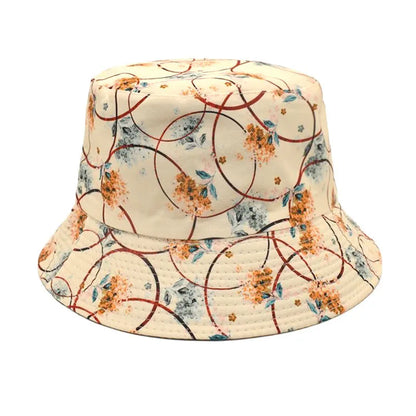 Polyester Flower Print Bucket Hat for Women