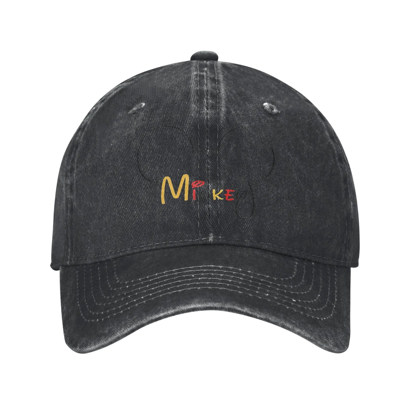 Mickey Mouse Cartoon Print Trucker Baseball Cap