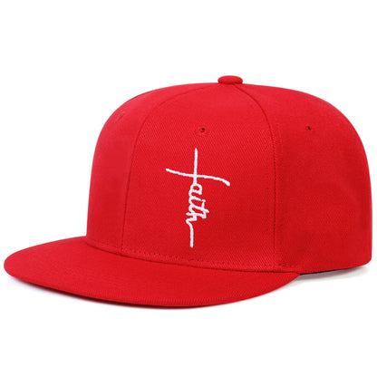 Unisex Faith Letter Cross Embroidery Hip-hop Hats