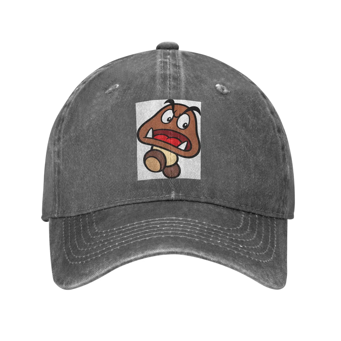 Cartoon Game Goomba Face Adjustable Baseball Cap