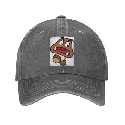 Cartoon Game Goomba Face Adjustable Baseball Cap