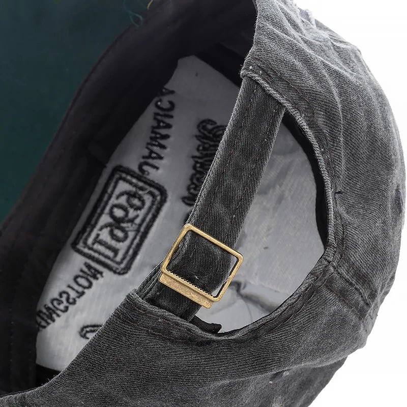 Washed Cowboy Letter Cotton Baseball Cap