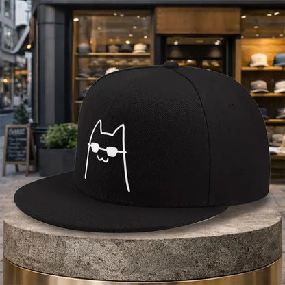 Cool Cat Wearing Sunglasses Street Snapback Cap