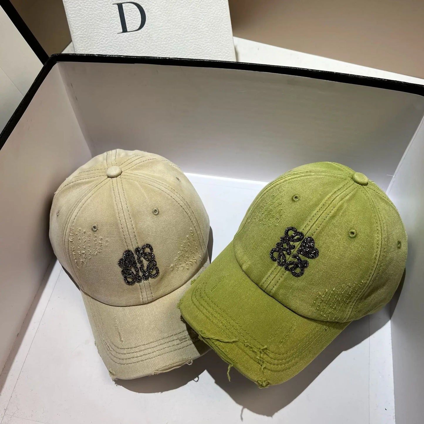 Korean Crystal 3D Letter Baseball Cap