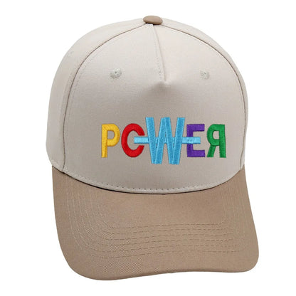 Retro Color Block Embroidered Baseball Cap