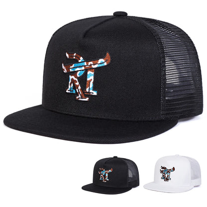 Unisex RT Letter Embroidery Hip-hop Net Hats