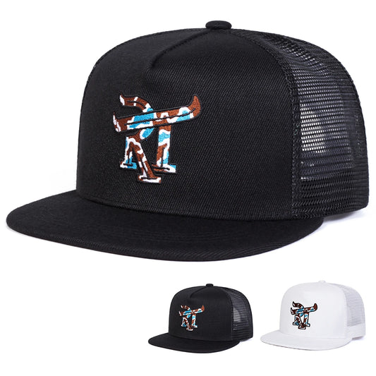 Unisex RT Letter Embroidery Hip-hop Net Hats
