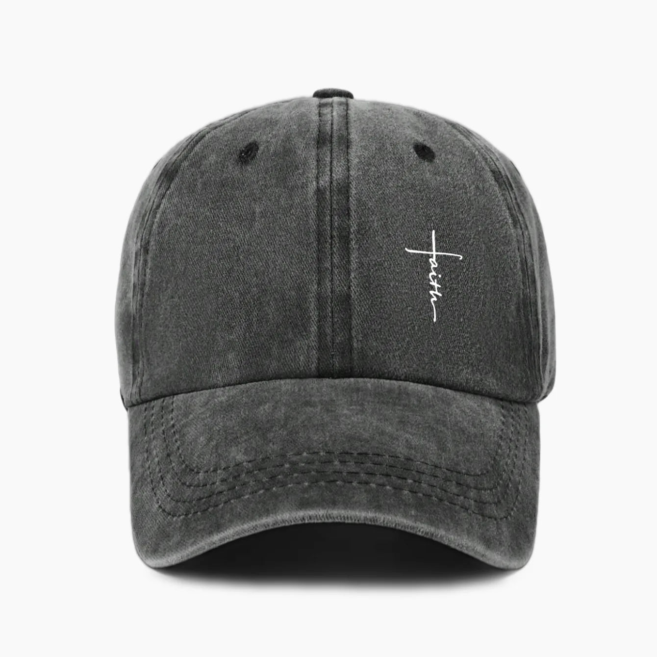 Retro Cross Print Water Resistant Washed Baseball Cap