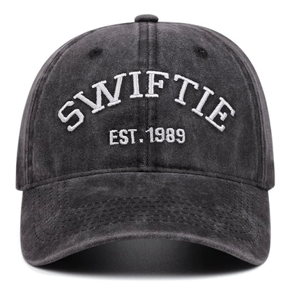 Swiftie Washed Letter Embroidery Baseball Cap