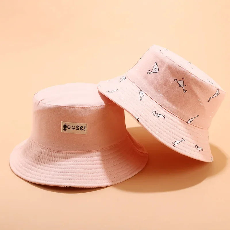 Double-Sided Wear Cotton Print Bucket Hat