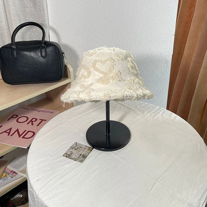 Lambskin Love Jacquard Warm Bucket Hat