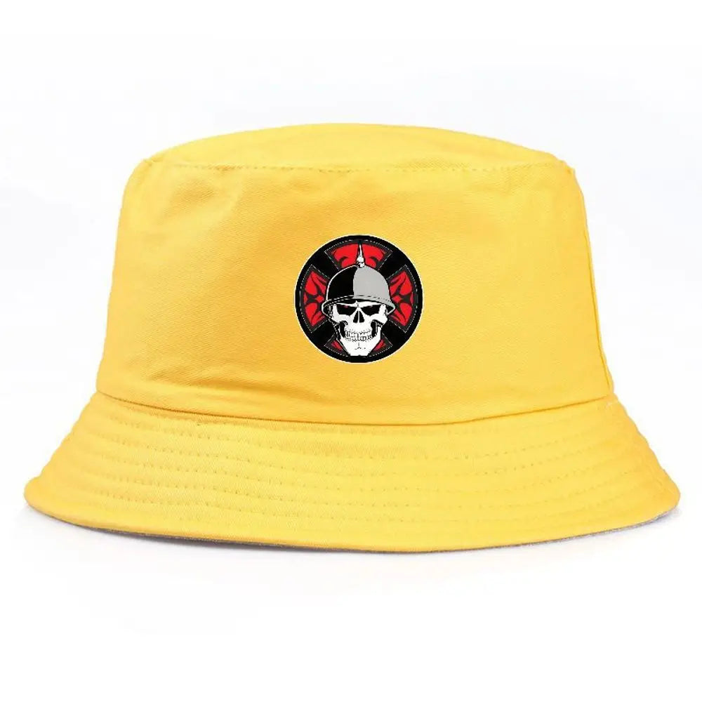 Skull Print Cotton Bucket Hat Unisex