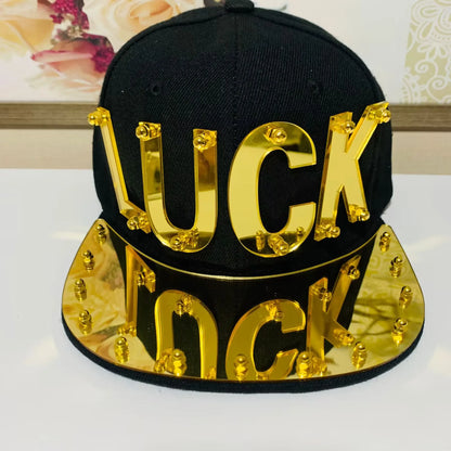 Glitter Rivet Hip Hop Snapback Cap