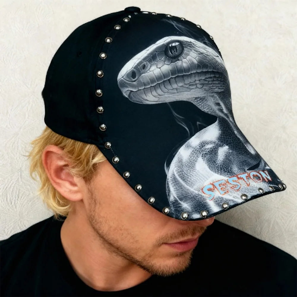 Animal Print Cotton Wide Brim Baseball Hat