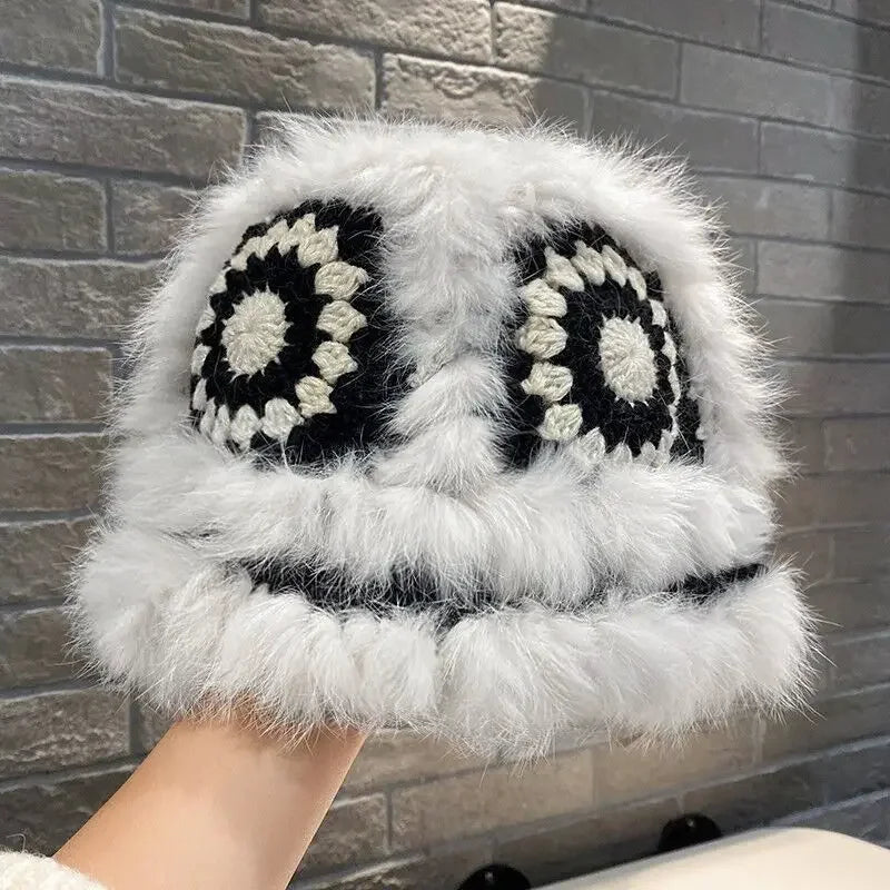 Women's Warm Knitted Wool Ear Protection Fisherman Hat