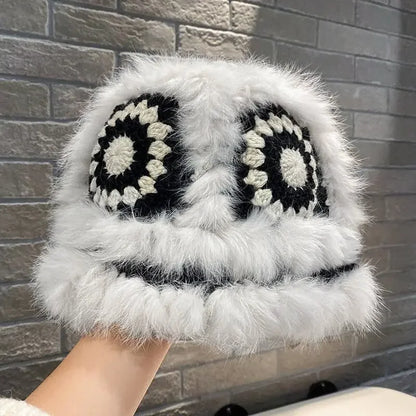 Women's Warm Knitted Wool Ear Protection Fisherman Hat