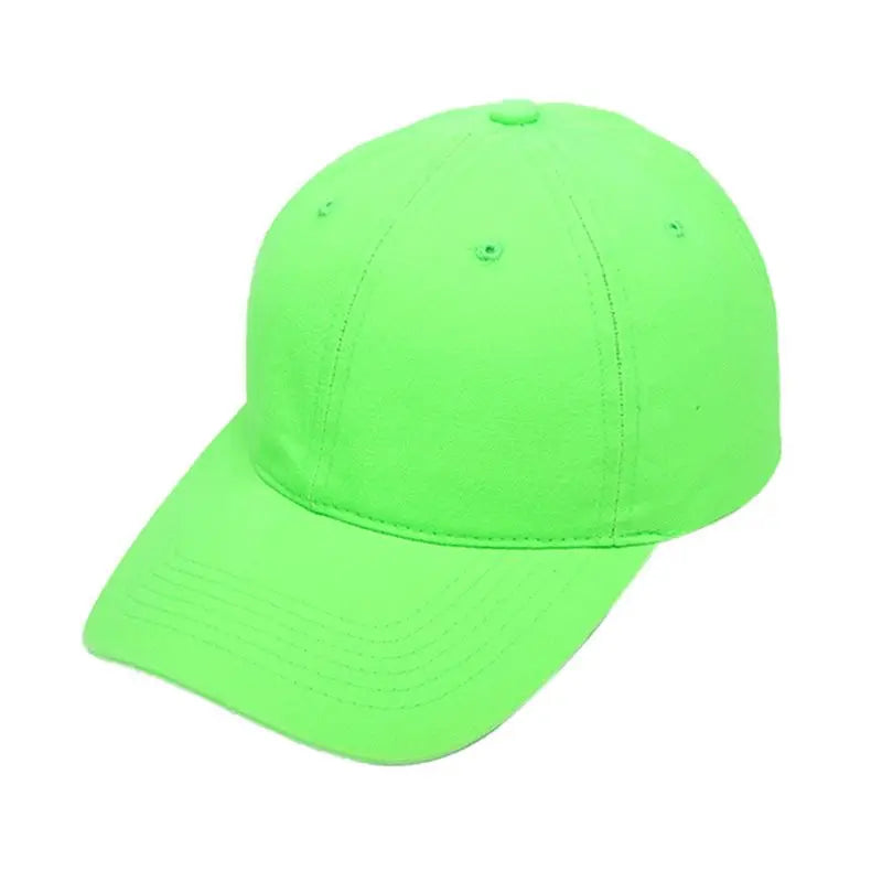 Low Profile Neon Solid Color Baseball Cap