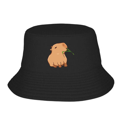 Capybara Eat Your Greens Graphic Bucket Hat