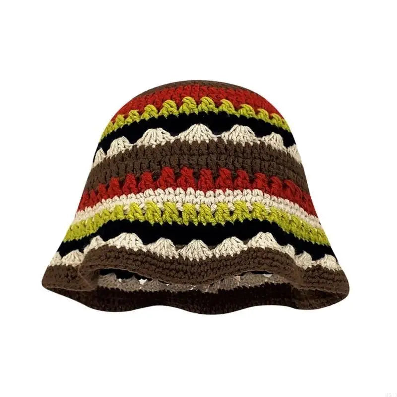 Crochet Wide Brim Anti UV Bucket Hat