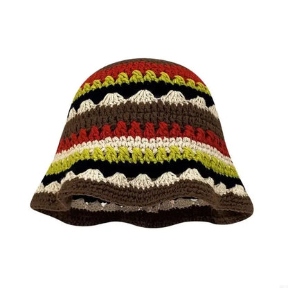 Crochet Wide Brim Anti UV Bucket Hat