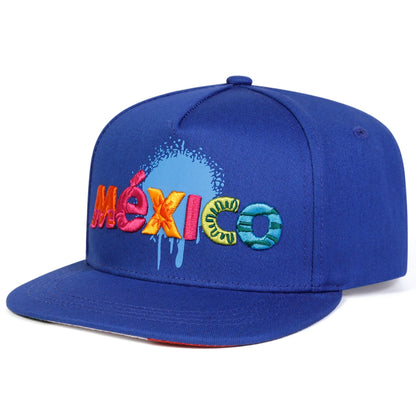 Mexico Letter Embroidery Snapback Cap