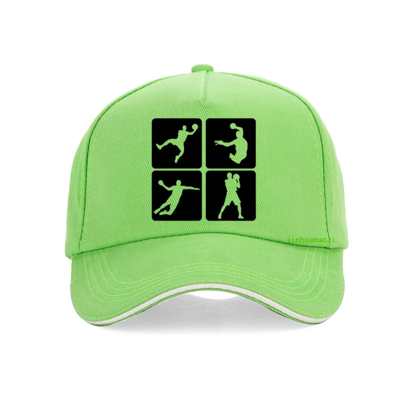 Handball Print Hip Hop Adjustable Baseball Cap
