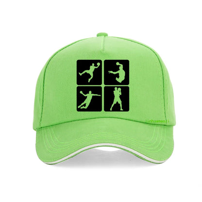 Handball Print Hip Hop Adjustable Baseball Cap