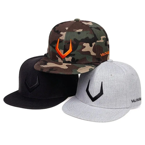 Simple V Embroidery Hip Hop Snapback