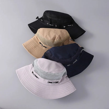 Men’s Breathable Wide Brim Sun Bucket Hat