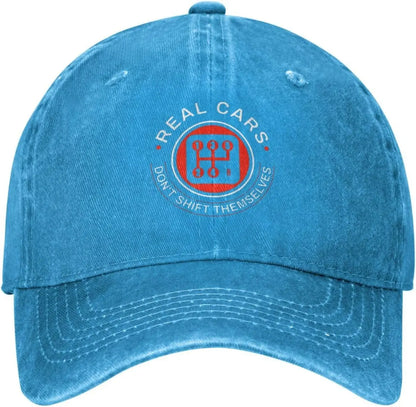 Real Cars Dont Shift Themselves Vintage Baseball Cap