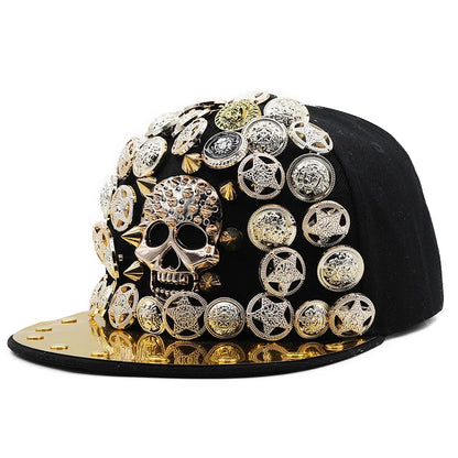 Luxury Rivet Punk Snapback Cap