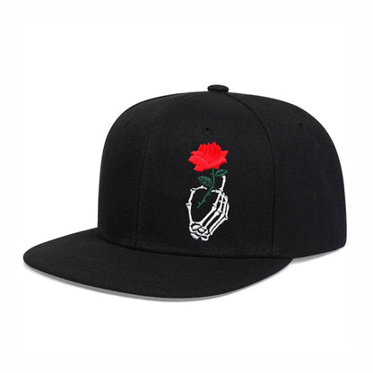 Skull Embroidered Hip Hop Baseball Hat