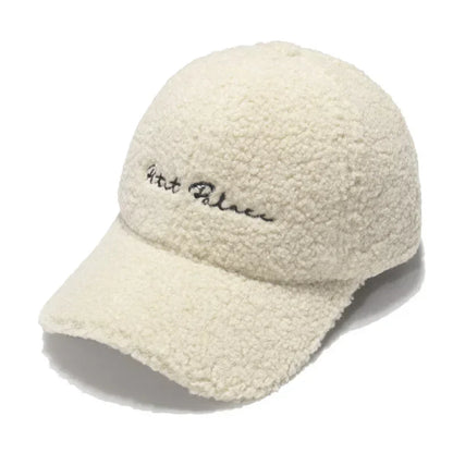 Unisex Korean Style Plush Winter Baseball Cap
